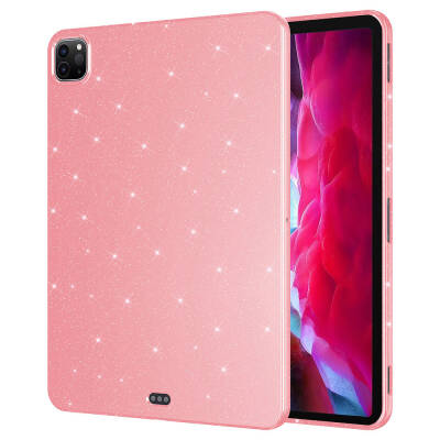 iPad Pro 11 2020 (2nd Generation) Zore Tablet Cotton Glittering Glossy Appearance Case Pink