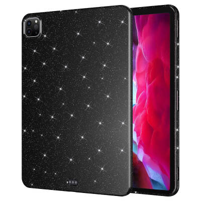 iPad Pro 11 2020 (2.Nesil) Simli Parlak Görünümlü Zore Tablet Koton Kılıf Siyah