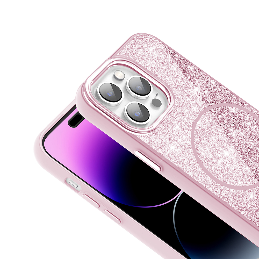 iPhone 14 Pro Max Kılıf M-safe Şarj Özellikli Parlayan Simli Zore Okso Kapak - 8 iPhone 14 Pro Max Kılıf M-safe Şarj Özellikli Parlayan Simli Zore Okso Kapak - 8