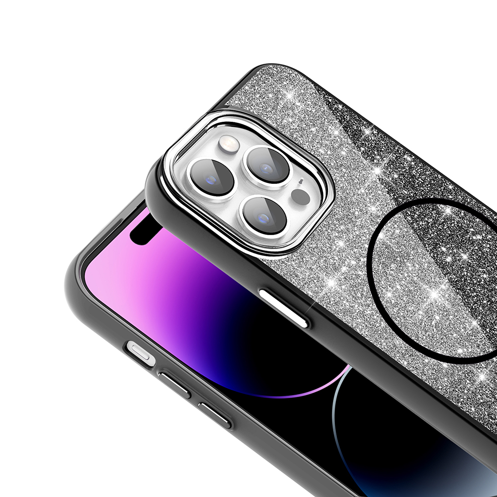 iPhone 14 Pro Max Kılıf M-safe Şarj Özellikli Parlayan Simli Zore Okso Kapak - 17 iPhone 14 Pro Max Kılıf M-safe Şarj Özellikli Parlayan Simli Zore Okso Kapak - 17