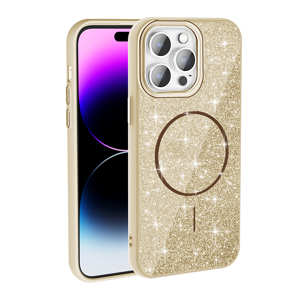 iPhone 14 Pro Max Kılıf M-safe Şarj Özellikli Parlayan Simli Zore Okso Kapak - 9 iPhone 14 Pro Max Kılıf M-safe Şarj Özellikli Parlayan Simli Zore Okso Kapak - 9