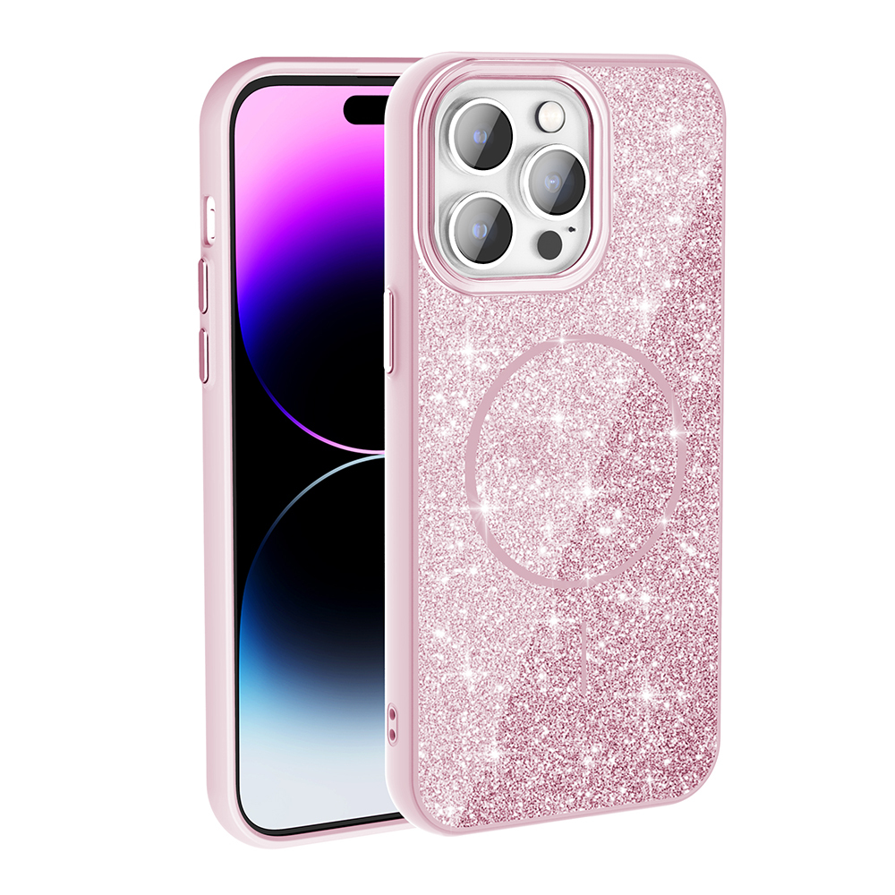 iPhone 14 Pro Max Kılıf M-safe Şarj Özellikli Parlayan Simli Zore Okso Kapak - 6 iPhone 14 Pro Max Kılıf M-safe Şarj Özellikli Parlayan Simli Zore Okso Kapak - 6