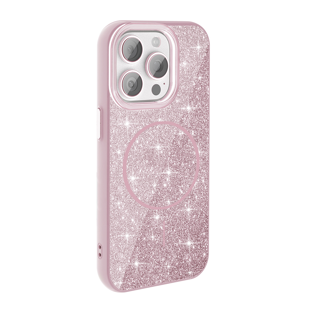 iPhone 15 Pro Kılıf M-safe Şarj Özellikli Parlayan Simli Zore Okso Kapak - 7 iPhone 15 Pro Kılıf M-safe Şarj Özellikli Parlayan Simli Zore Okso Kapak - 7