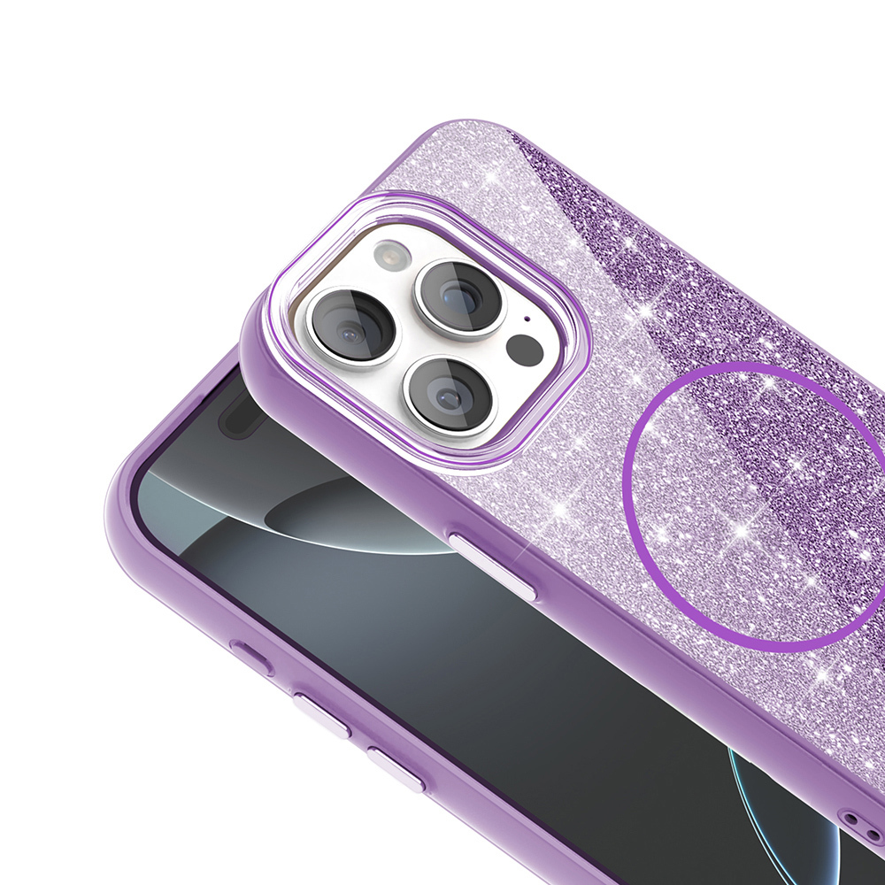 iPhone 15 Pro Kılıf M-safe Şarj Özellikli Parlayan Simli Zore Okso Kapak - 11 iPhone 15 Pro Kılıf M-safe Şarj Özellikli Parlayan Simli Zore Okso Kapak - 11