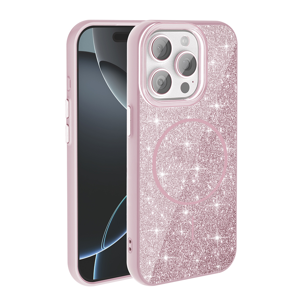 iPhone 15 Pro Kılıf M-safe Şarj Özellikli Parlayan Simli Zore Okso Kapak - 6 iPhone 15 Pro Kılıf M-safe Şarj Özellikli Parlayan Simli Zore Okso Kapak - 6