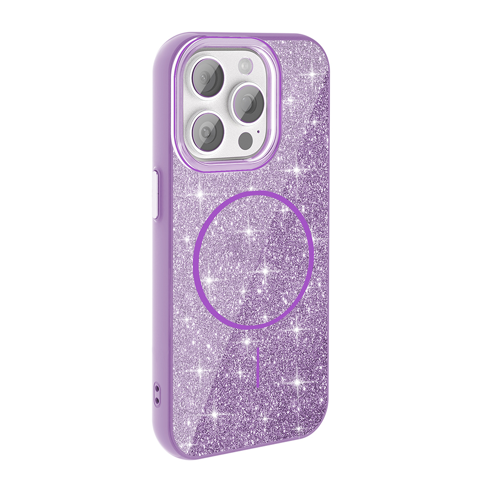 iPhone 15 Pro Max Kılıf M-safe Şarj Özellikli Parlayan Simli Zore Okso Kapak - 10 iPhone 15 Pro Max Kılıf M-safe Şarj Özellikli Parlayan Simli Zore Okso Kapak - 10