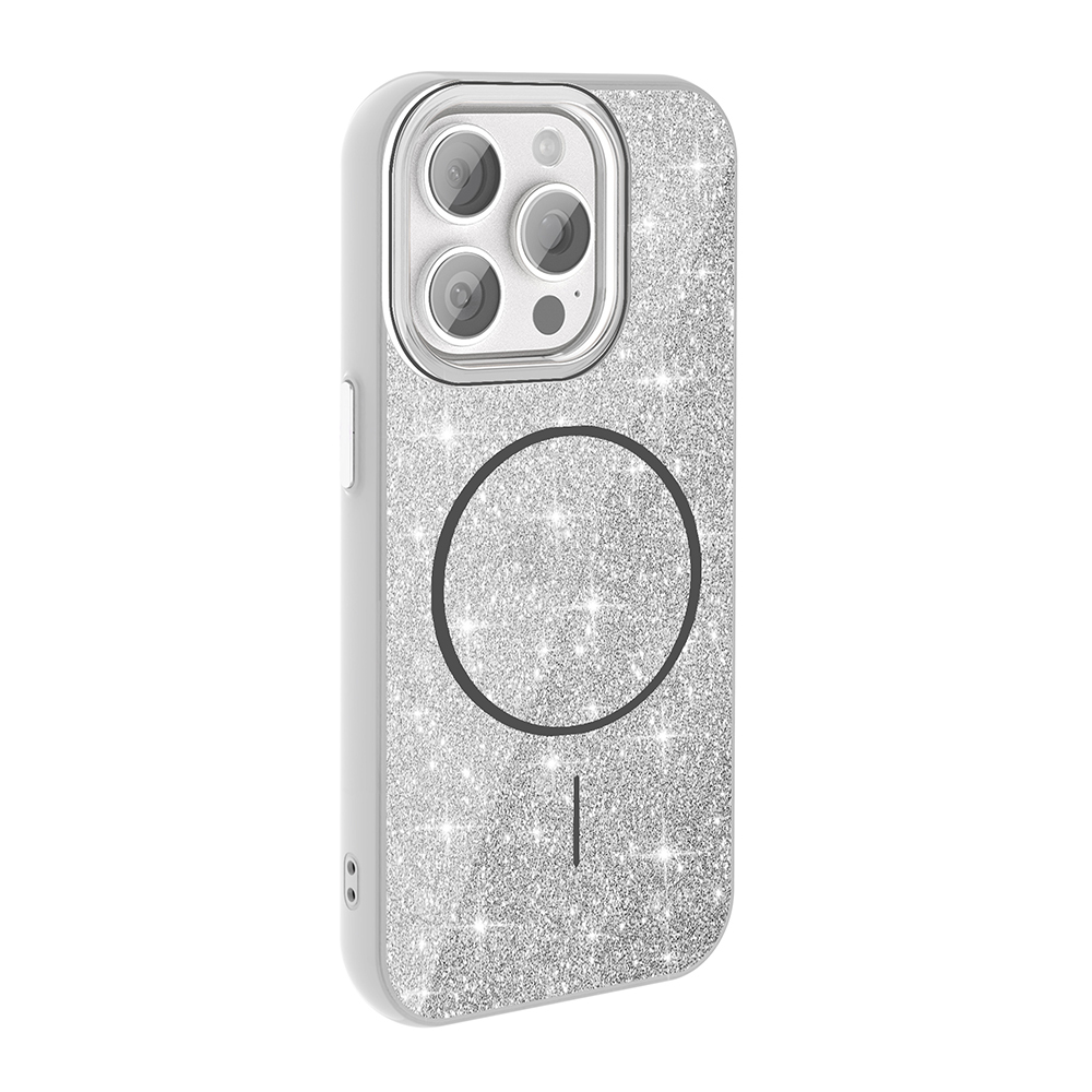 iPhone 15 Pro Max Kılıf M-safe Şarj Özellikli Parlayan Simli Zore Okso Kapak - 16 iPhone 15 Pro Max Kılıf M-safe Şarj Özellikli Parlayan Simli Zore Okso Kapak - 16