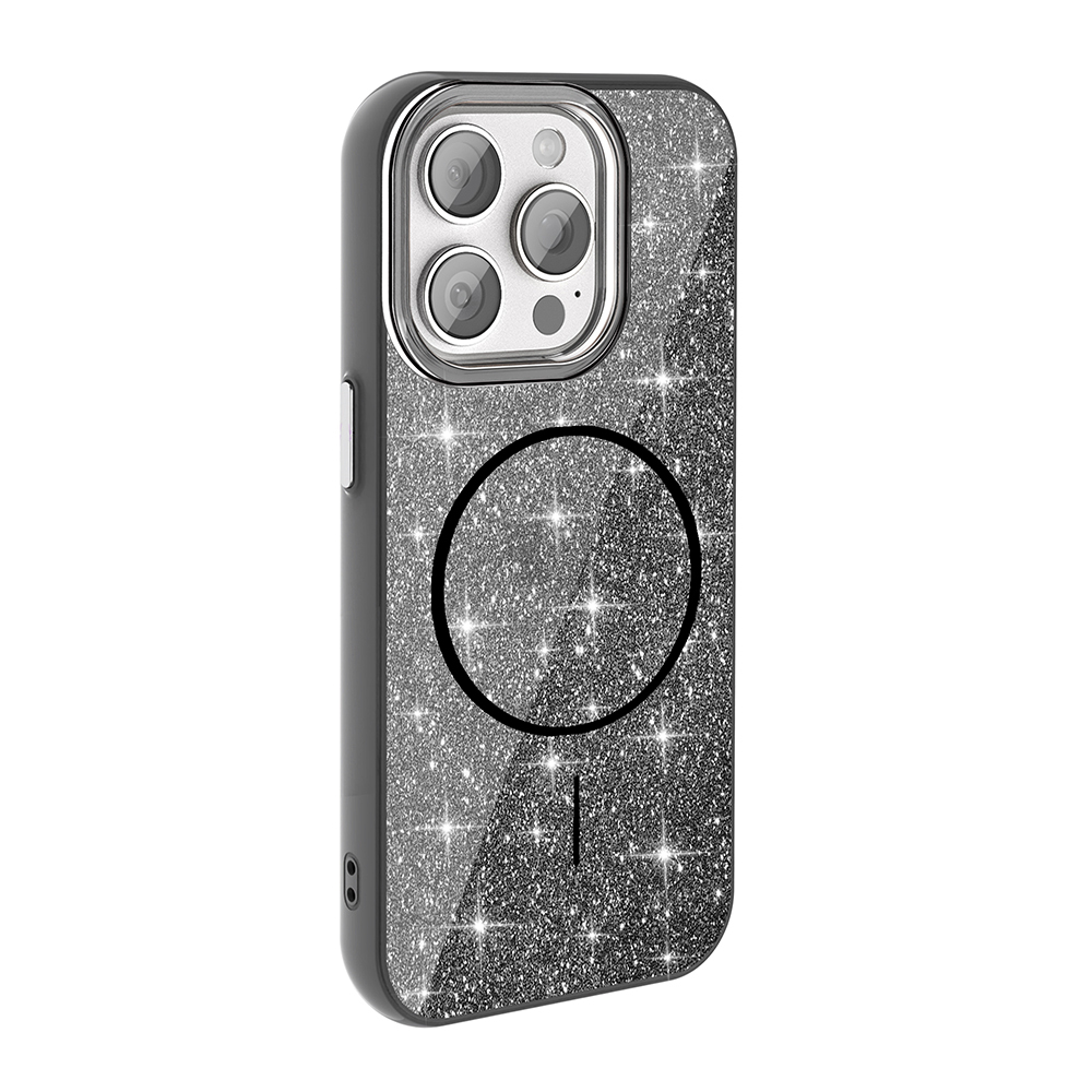 iPhone 15 Pro Max Kılıf M-safe Şarj Özellikli Parlayan Simli Zore Okso Kapak - 4 iPhone 15 Pro Max Kılıf M-safe Şarj Özellikli Parlayan Simli Zore Okso Kapak - 4