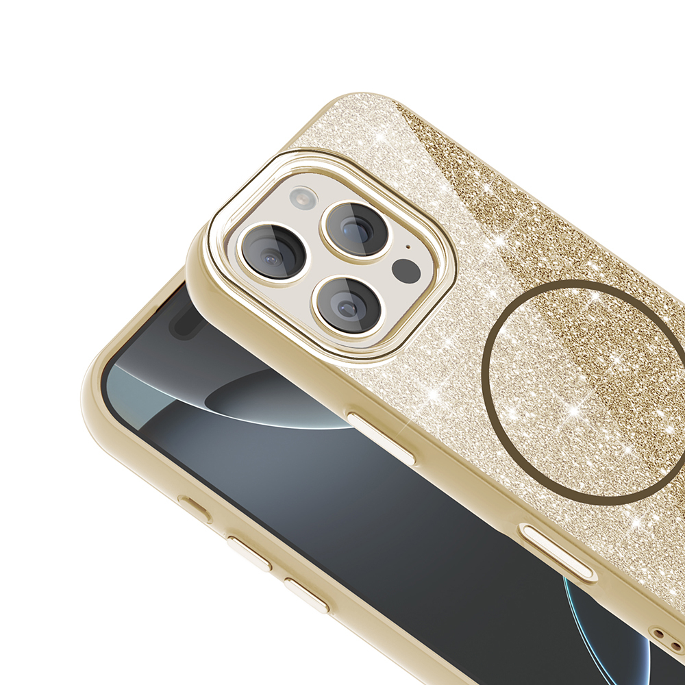 iPhone 16 Pro Max Kılıf M-safe Şarj Özellikli Parlayan Simli Zore Okso Kapak - 4 iPhone 16 Pro Max Kılıf M-safe Şarj Özellikli Parlayan Simli Zore Okso Kapak - 4