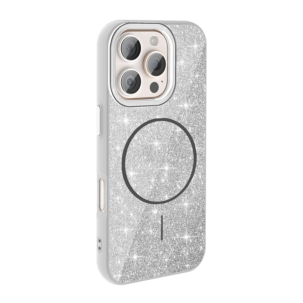 iPhone 16 Pro Max Kılıf M-safe Şarj Özellikli Parlayan Simli Zore Okso Kapak - 9 iPhone 16 Pro Max Kılıf M-safe Şarj Özellikli Parlayan Simli Zore Okso Kapak - 9