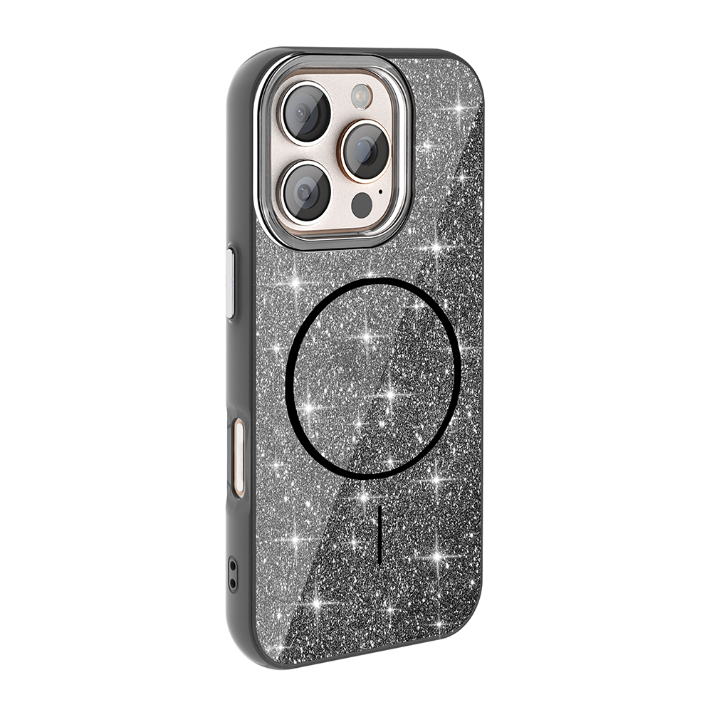 iPhone 16 Pro Max Kılıf M-safe Şarj Özellikli Parlayan Simli Zore Okso Kapak - 6 iPhone 16 Pro Max Kılıf M-safe Şarj Özellikli Parlayan Simli Zore Okso Kapak - 6