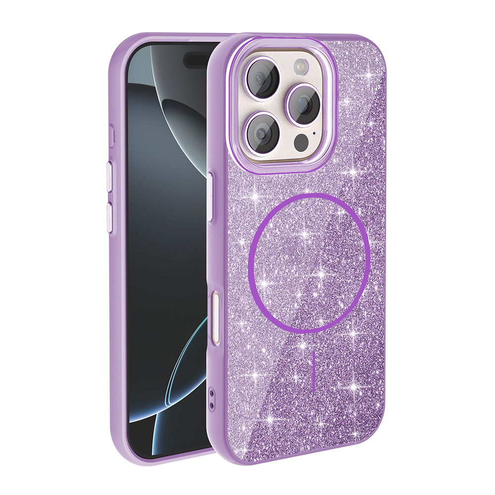 iPhone 16 Pro Max Kılıf M-safe Şarj Özellikli Parlayan Simli Zore Okso Kapak - 14 iPhone 16 Pro Max Kılıf M-safe Şarj Özellikli Parlayan Simli Zore Okso Kapak - 14