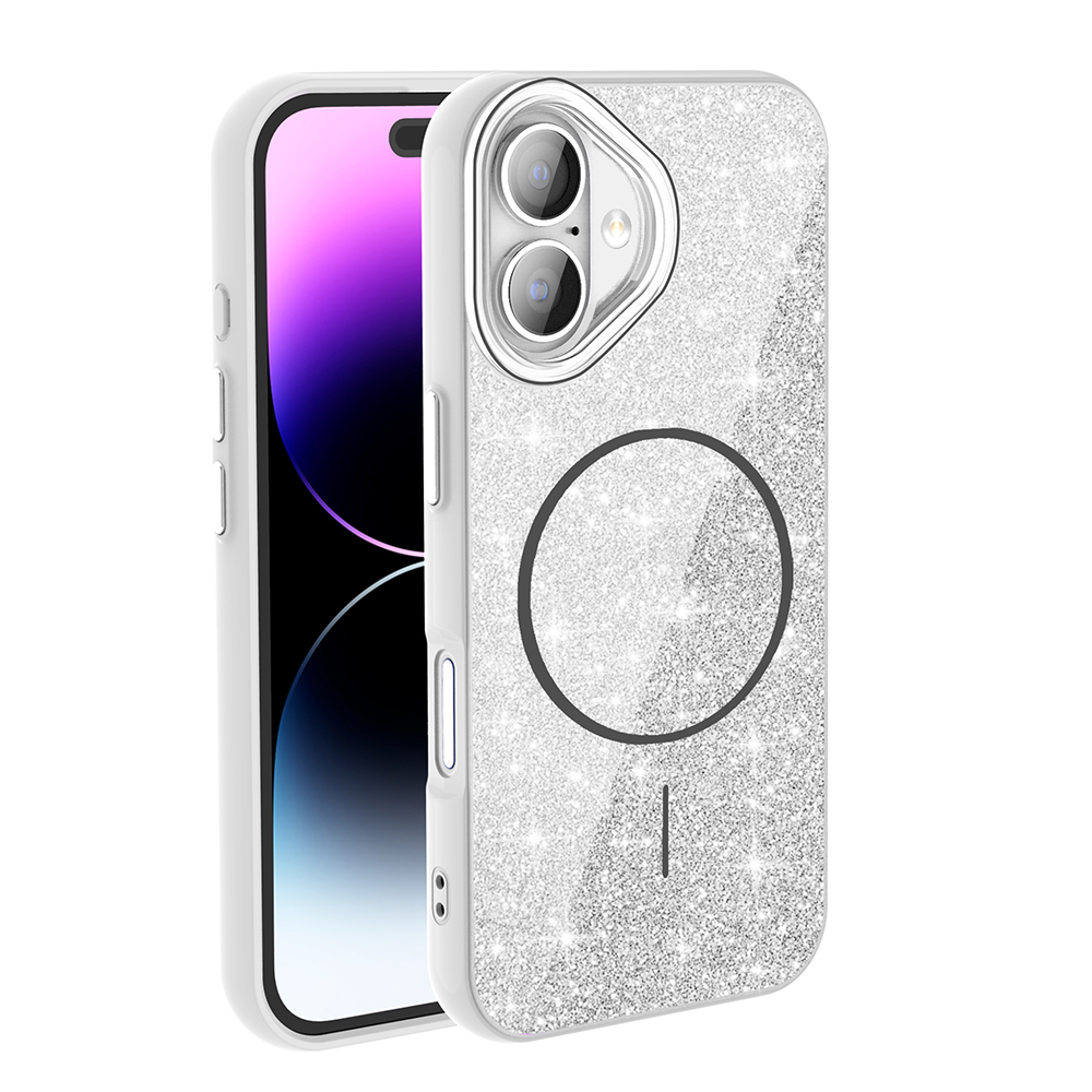 iPhone 17 Kılıf M-safe Şarj Özellikli Parlayan Simli Zore Okso Kapak - 3 iPhone 17 Kılıf M-safe Şarj Özellikli Parlayan Simli Zore Okso Kapak - 3