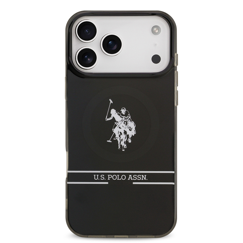 Apple iPhone 17 Pro Max Case U.S. Polo Assn. Original Licensed M-Safe Charging Feature IML Double Horse Stripe Logo Cover - 4