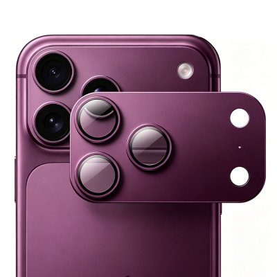 iPhone 18 Pro Max Mohseven Sapphire Aluminum Sapphire Camera Lens Protector Plum