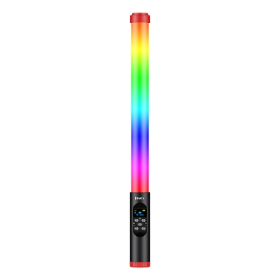 Jmary FM-128RGB OLED Ekran Göstergeli RGB Led Işıklı Su Geçirmez Aydınlatma Çubuğu Siyah