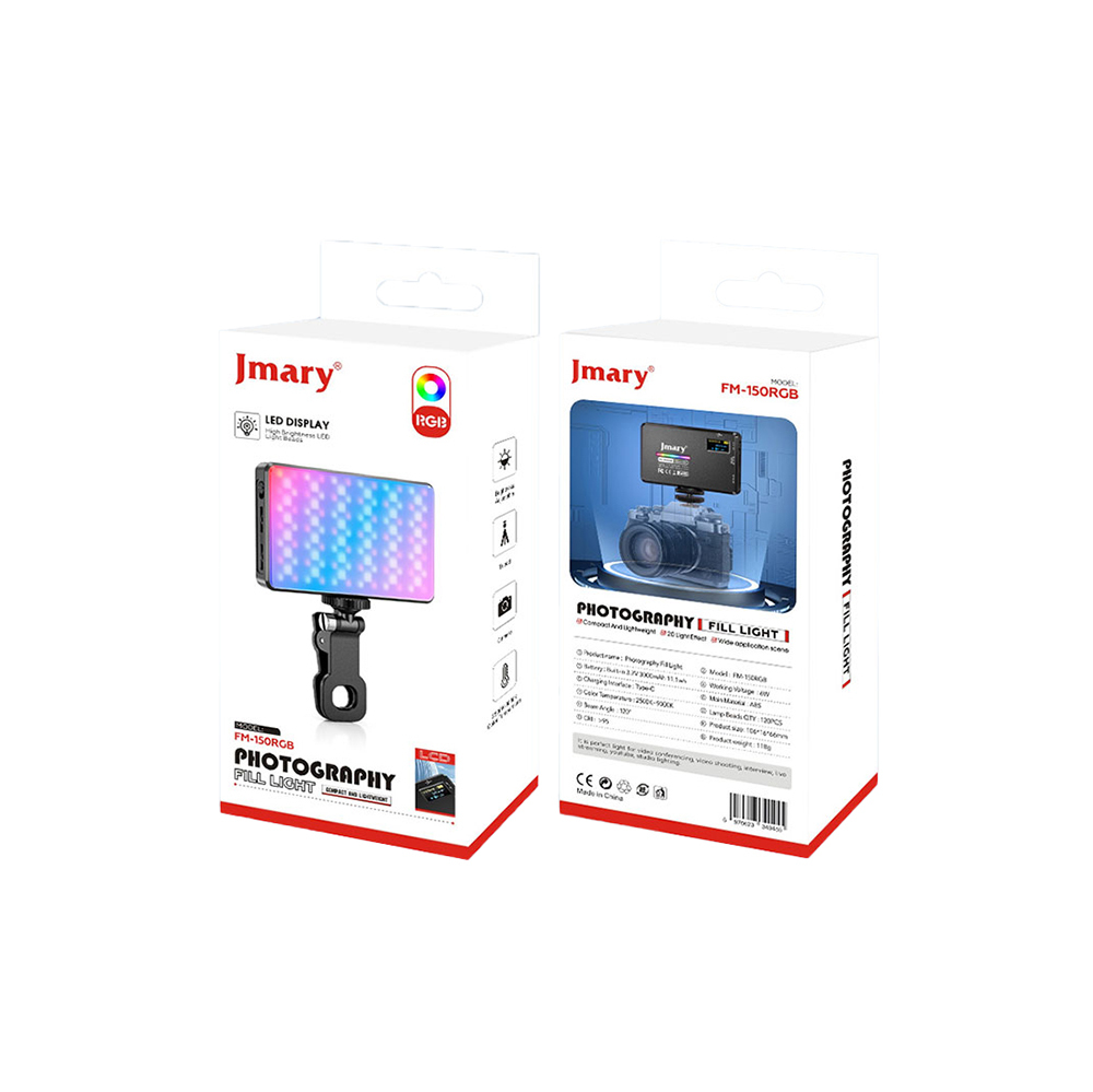 Jmary FM-150RGB RGB Led Telefon-Kamera Üstü Aydınlatma Işığı - 7