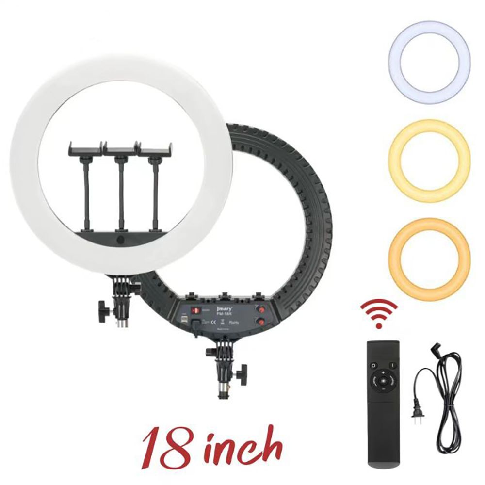 Jmary FM-18R Uzaktan Kumandalı 43cm Işıklı Telefon Tutucu Ring Light - 8