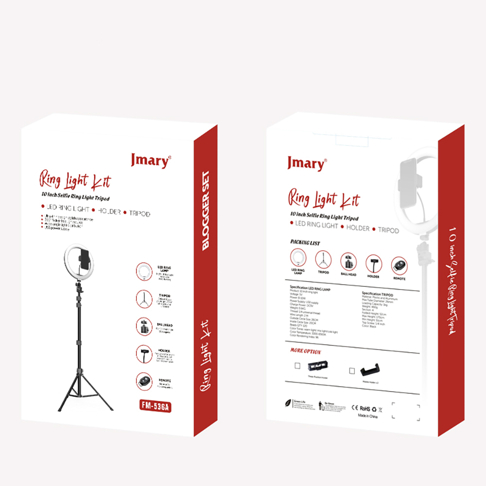 Jmary FM-536A Bluetooth Remote Control Tripod Phone Holder Ring Light - 9
