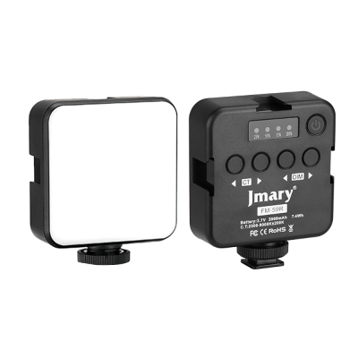 Jmary FM-59R Telefon-Kamera Üstü Pilli Aydınlatma Işığı Siyah