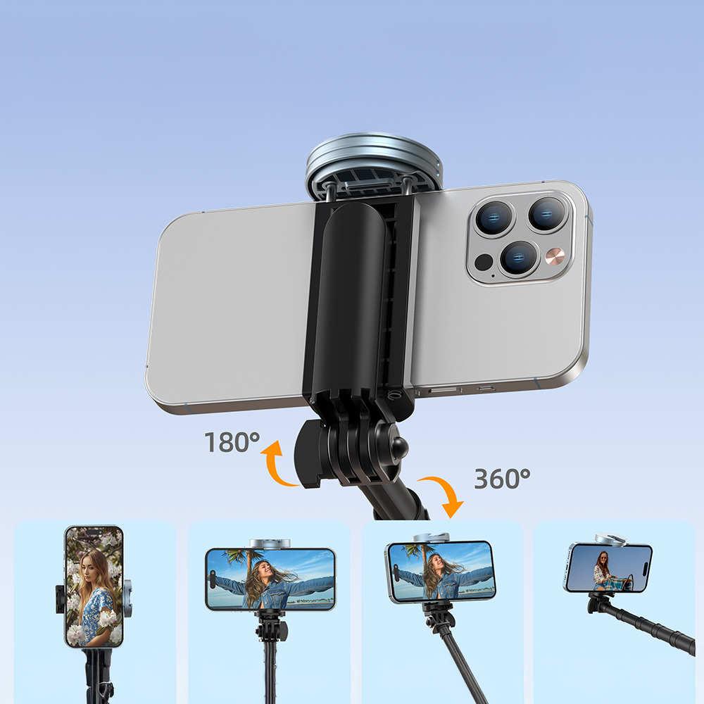 Jmary KT-259 360 Degree Rotating Wireless Control Tripod and Selfie Stick - 4