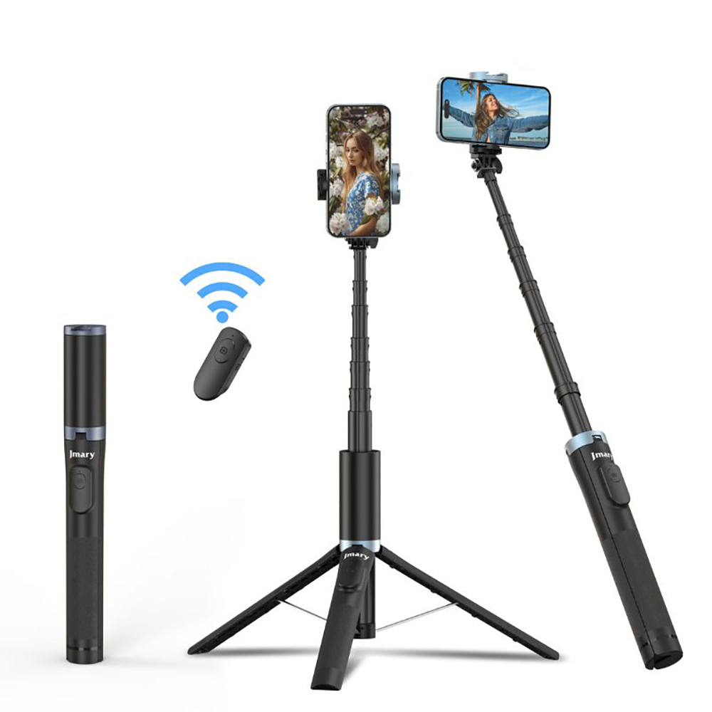 Jmary KT-259 360 Derece Dönebilen Kablosuz Kumandalı Tripod ve Selfie Çubuğu - 1
