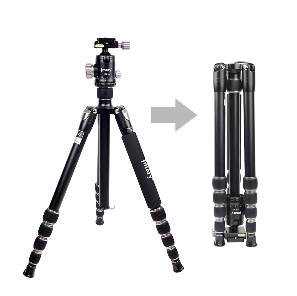 Jmary KT255+NB36 360 Derece Dönebilen Değiştirilebilir Başlıklı Tripod - 8