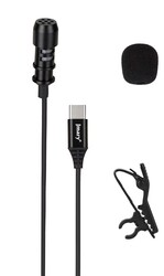 Jmary MC-R2 Type-C Live Broadcast Lapel Microphone Black