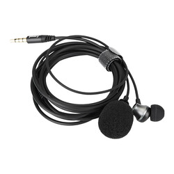 Jmary MC-R5 3.5mm Canlı Yayın Yaka Mikrofon Siyah