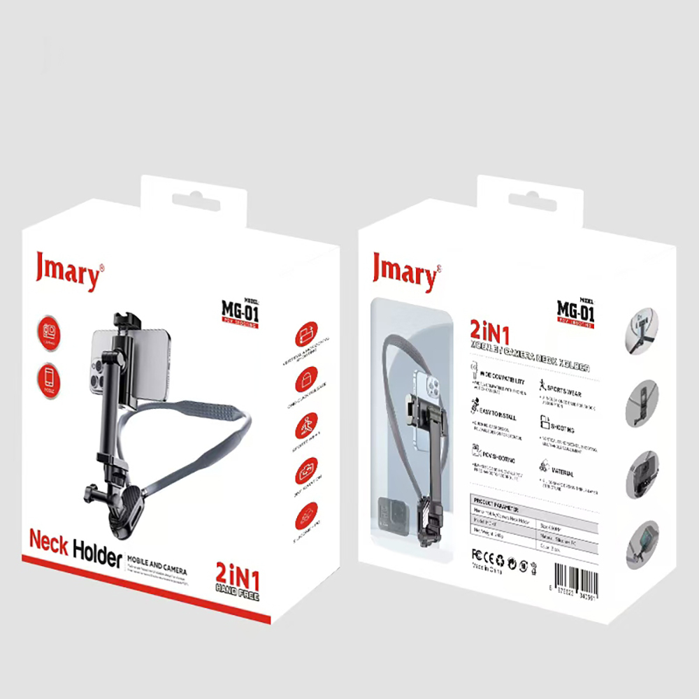 Jmary MG-01 2in1 Eller Serbest Boyun Askılı Telefon Tutucu - 3
