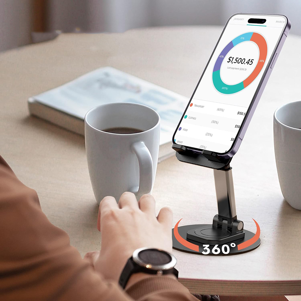 Jmary MK-59 Ayarlanabilir Katlanabilir 360 Derece Dönebilen Telefon ve Tablet Standı - 6