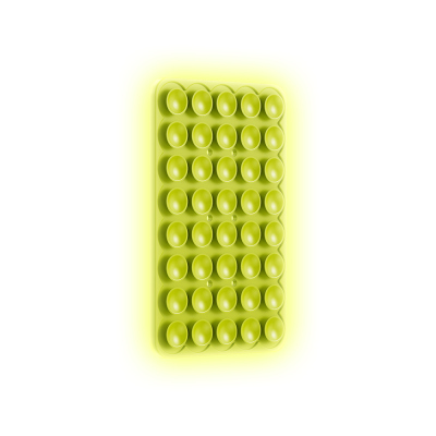 Kare Öpücüklü 02 Phosphorescent Silicone Phone Holder Green