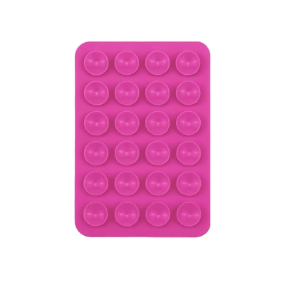 Kare Öpücüklü Silikon Tutucu Pembe Koyu