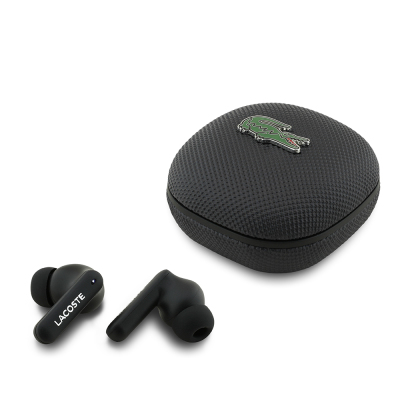 Lacoste Original Licensed Logo TWS In-Ear Bluetooth Headphones with ANC Feature Black