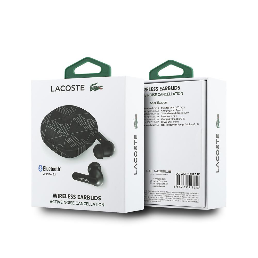 Lacoste Orjinal Lisanslı ANC/ENC Monogram Desenli TWS Kulak İçi Bluetooth Kulaklık v5.4 - 7