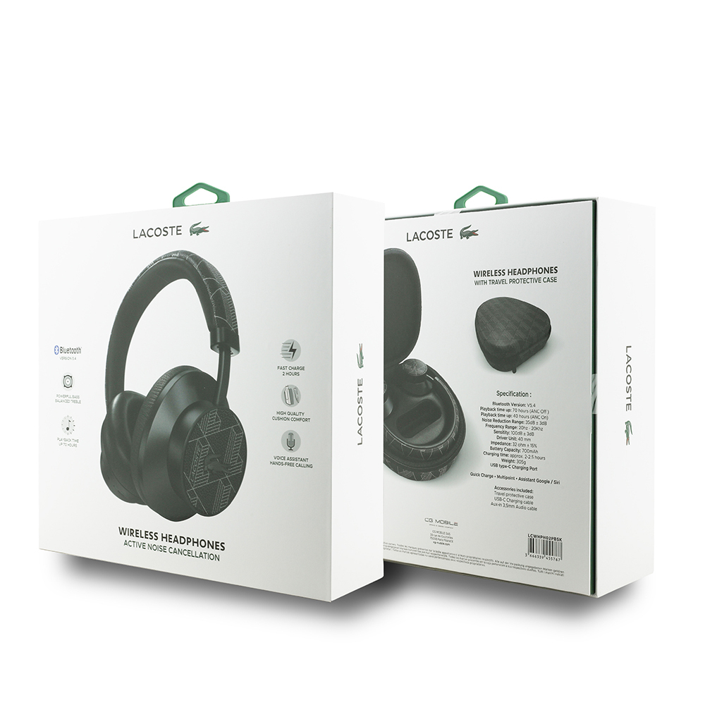 Lacoste Orjinal Lisanslı LH02 ANC Taşıma Çantalı Ayarlanabilir Kulak Üstü Bluetooth Kulaklık v5.4 - 15