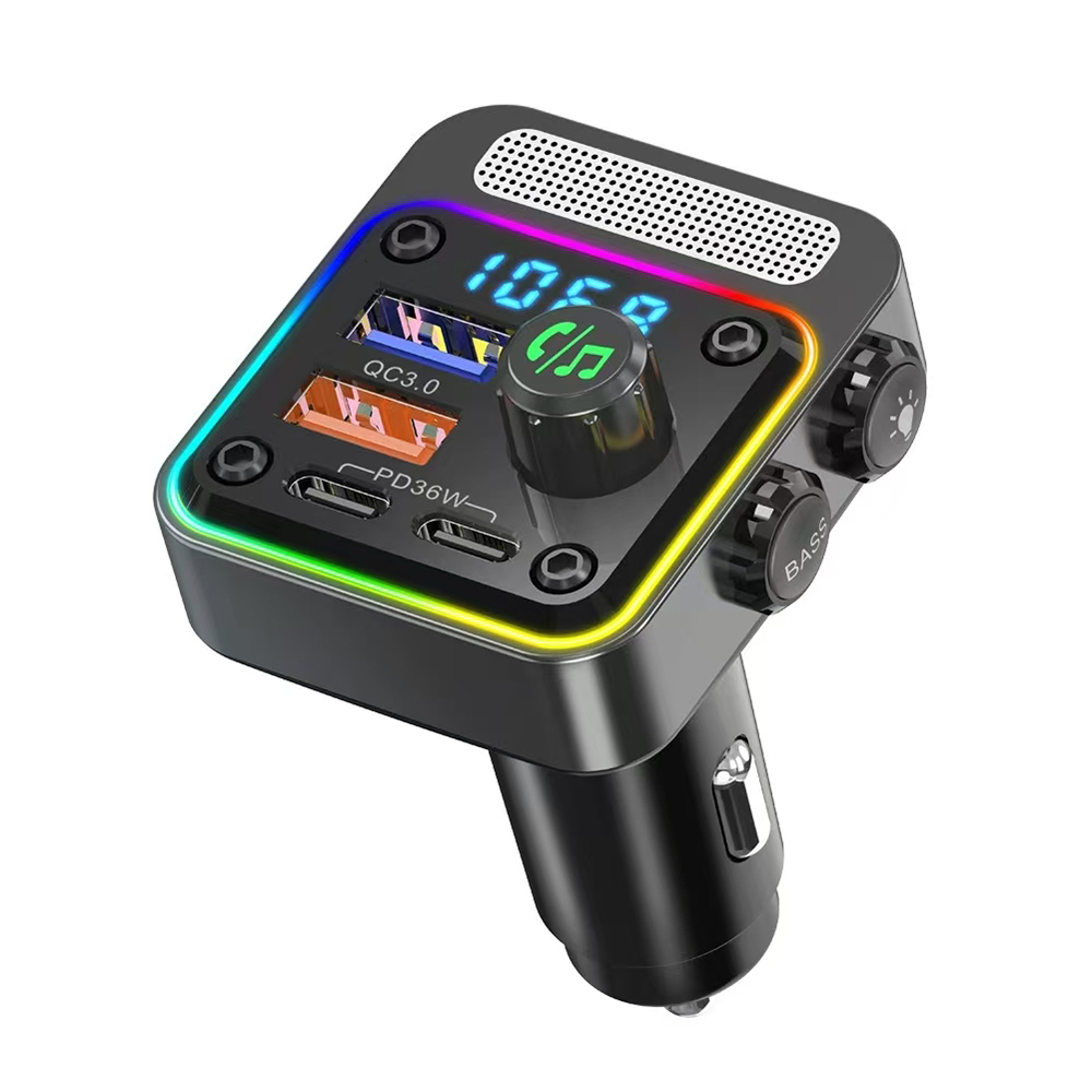 Lapas FMT-01 36W Fast Charging Supported Digital Display Bluetooth FM Transmitter - 1
