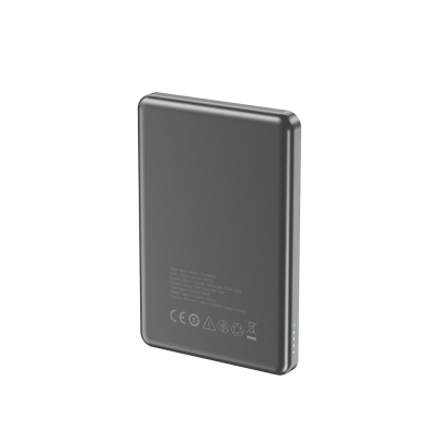 Lapas LP-PW003 Ultra İnce Hızlı Şarj Özellikli Wireless Powerbank 5000mAh 15W Gri