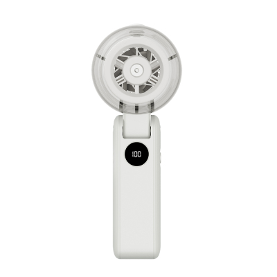 Lapas OT-F34 Portable Handheld Cooling Fan with Digital LED Display and 4 Speed ​​Settings White