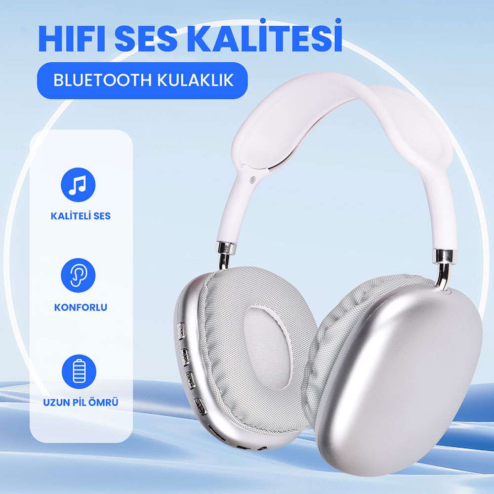 Lapas P10 Hi-Fi Ses Kalitesi Ayarlanabilir ve Katlanabilir Kulak Üstü Bluetooth Kulaklık - 7