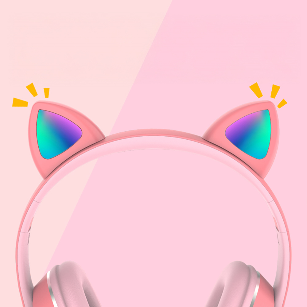 Lapas P40 Cat Ear Design RGB Light Bluetooth Headphones - 7