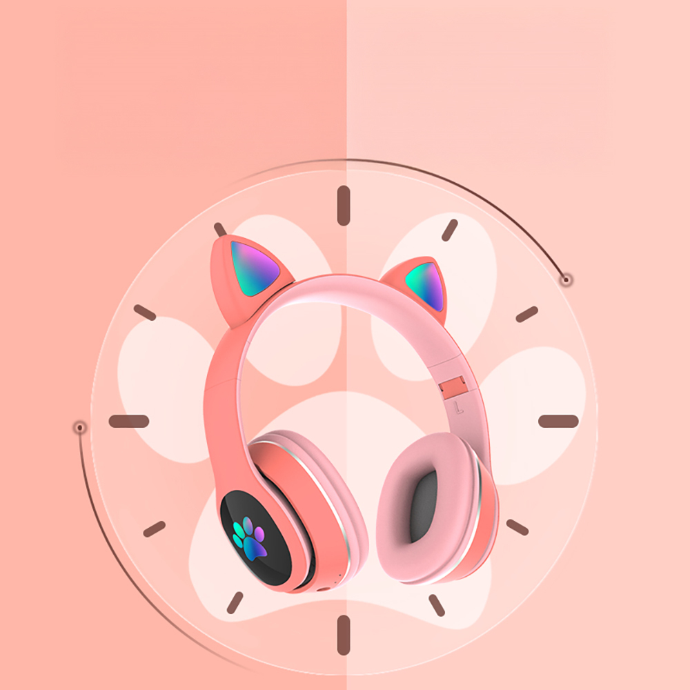 Lapas P40 Cat Ear Design RGB Light Bluetooth Headphones - 9
