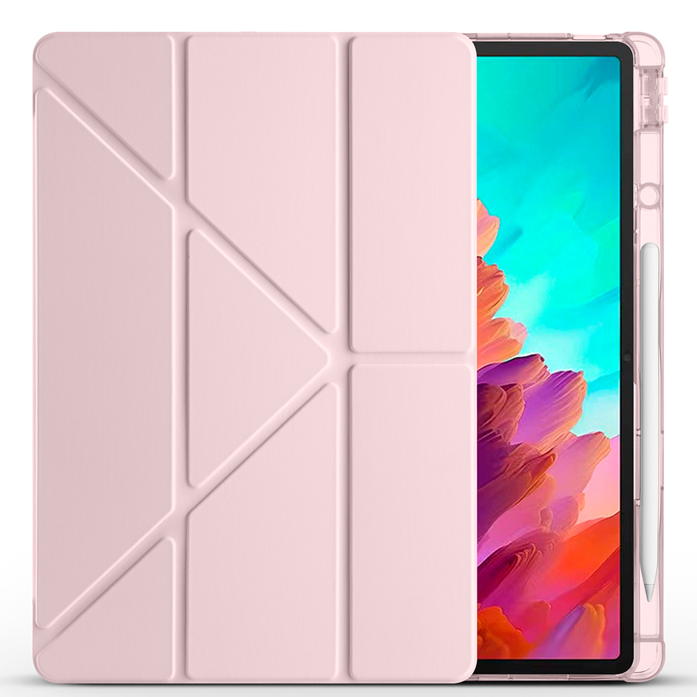 Lenovo Idea Tab Pro 12.7 TB-373FU Kılıf Zore Tri Folding Kalem Bölmeli Standlı Kılıf - 9