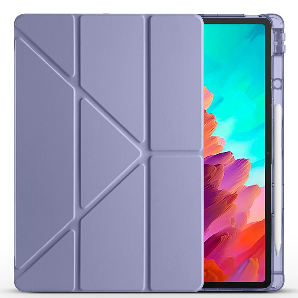 Lenovo Idea Tab Pro 12.7 TB-373FU Kılıf Zore Tri Folding Kalem Bölmeli Standlı Kılıf - 11