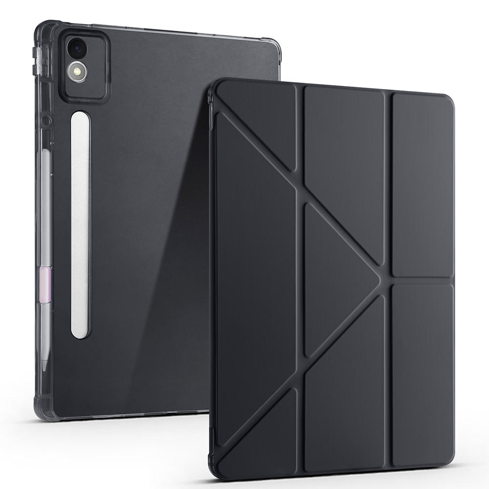 Lenovo Idea Tab Pro 12.7 TB-373FU Kılıf Zore Tri Folding Kalem Bölmeli Standlı Kılıf - 3