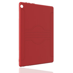Lenovo M10 TB-X505F Kılıf Zore Beg Tablet Silikon Kırmızı