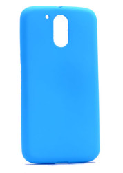 Lenovo Moto G4 Kılıf Zore Premier Silikon Kapak Mavi