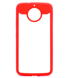Lenovo Moto G5 Kılıf Zore Buttom Kapak Kırmızı