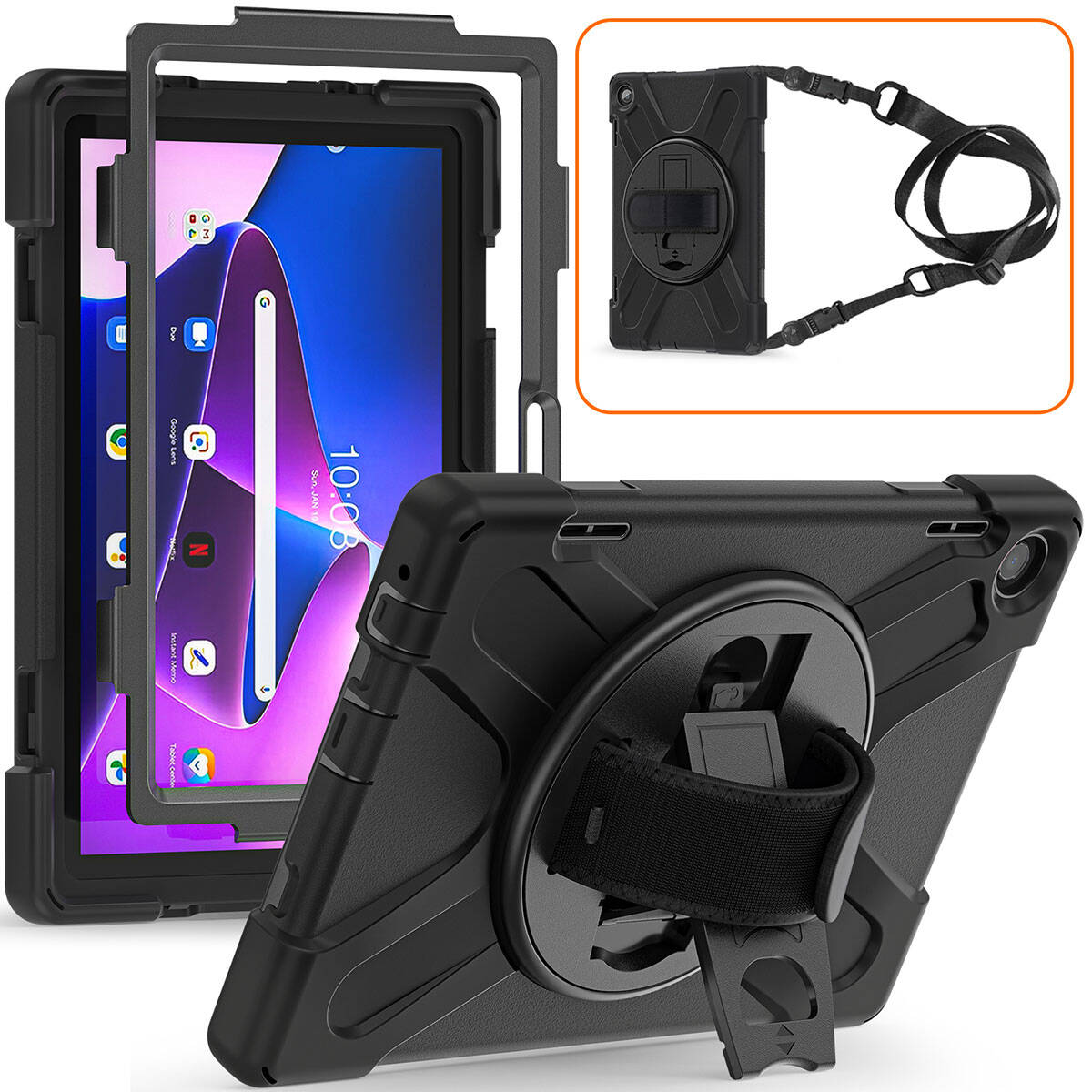 Lenovo Tab M10 HD (2nd Generation) 2022 Zore Defender Tablet Silicone - 11