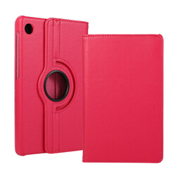 Lenovo Tab M10 Plus TB-125F - TB-128F 3. Jenerasyon Zore Dönebilen Standlı Kılıf Pembe Koyu